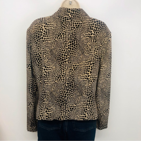 Allison Taylor Animal Print Silk Jacket - Picture 2 of 16